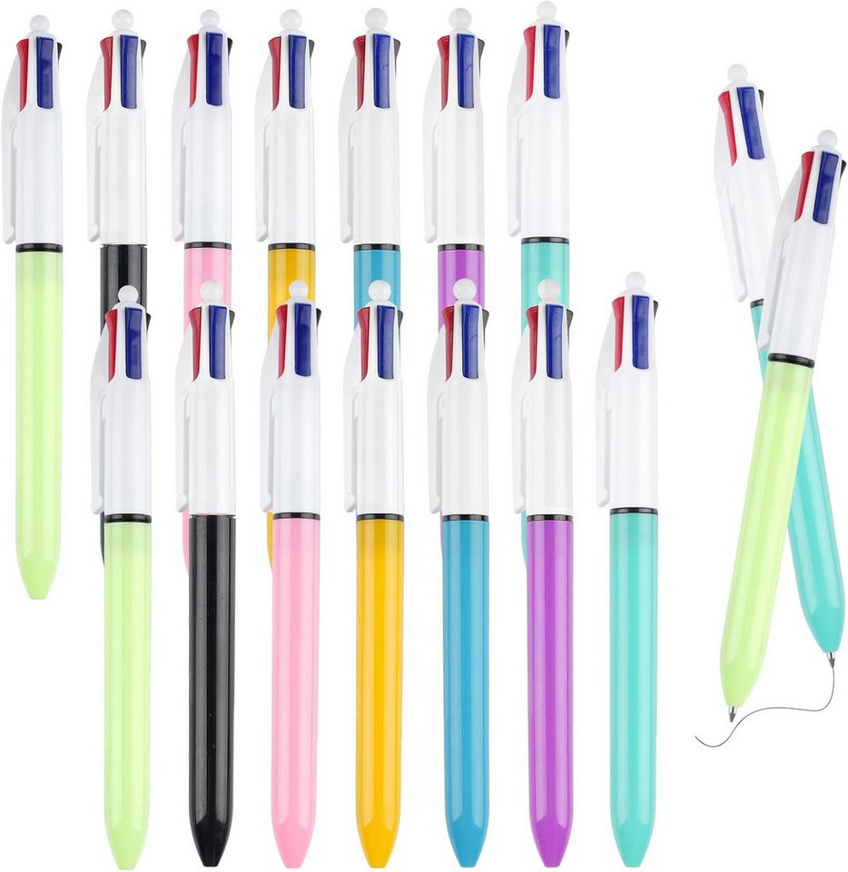 FELIXLEO Drehkugelschreiber 14 Stk 4 Farben Kugelschreiber Set 4-in-1 Einziehbar 1.0mm Bild 5