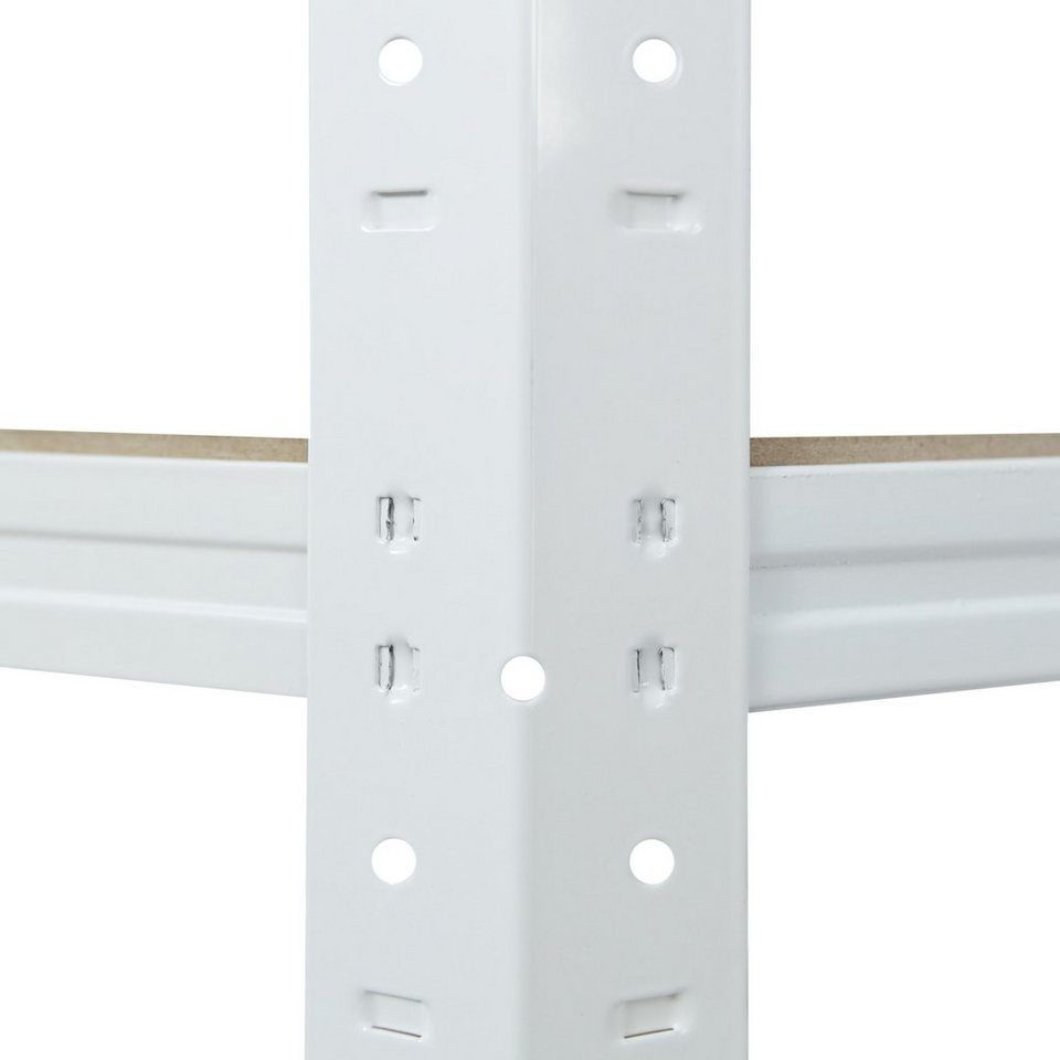 shelfplaza Eckregal HOME, 180x60x30cm weiß, Metall Eckregal stehend mit 6 Böden