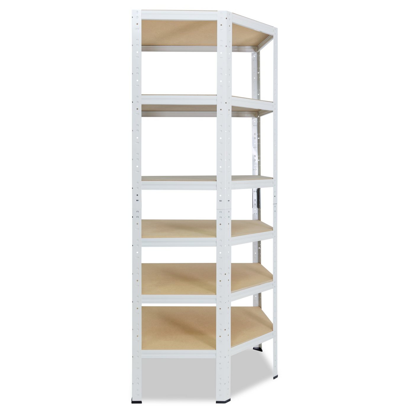 shelfplaza Eckregal HOME, 180x60x30cm weiß, Metall Eckregal stehend mit 6 Böden Bild 3