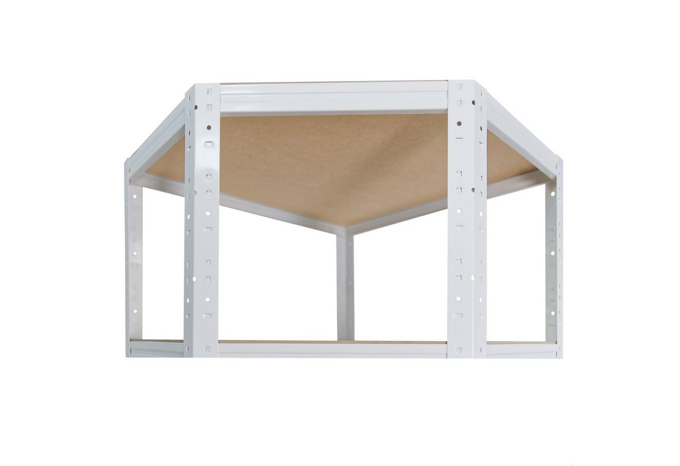 shelfplaza Eckregal HOME, 180x60x30cm weiß, Metall Eckregal stehend mit 6 Böden Bild 4