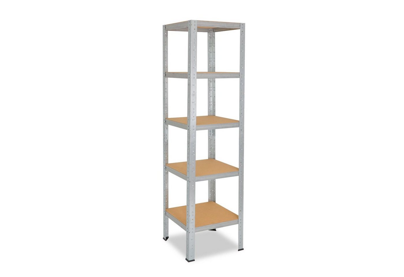 shelfplaza Schwerlastregal HOME, 180x30x30cm verzinkt, 5 Böden, Kellerregal, Garagenregal, Steckregal