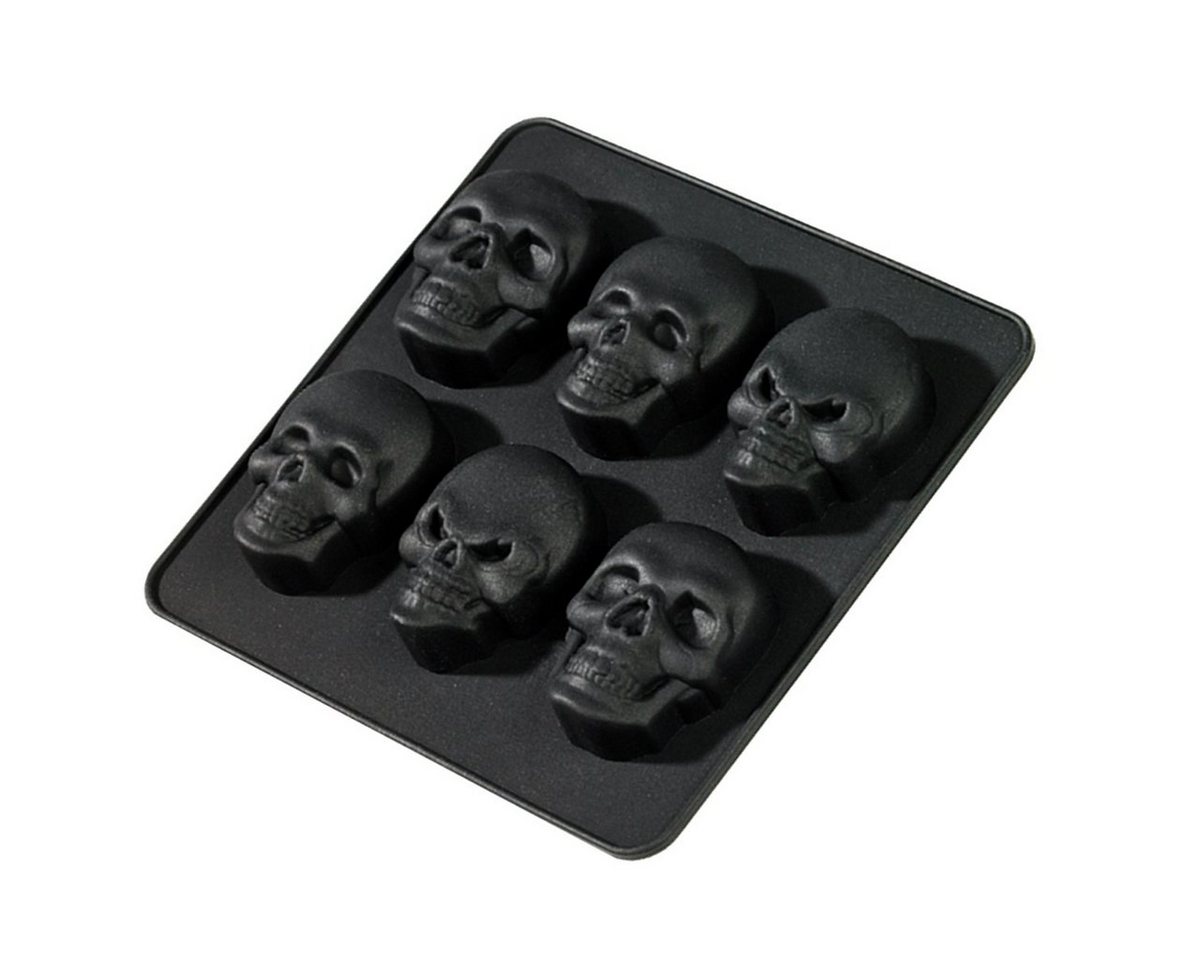 Geda Labels GmbH Eiswürfelform Totenkopf 2er Set, (2-tlg), Schwarz, 13,9x13,9x1,7cm, temperaturbeständig von -60°C bis +230°C Bild 3