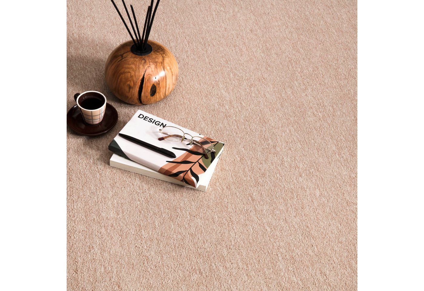 KADIMA DESIGN Teppich waschmaschinenwaschbar Unifarben Küche, Flur Waschbarer Teppich, Läufer, Höhe: 8 mm, Florhöhe: 4 mm, 100% Polypropylen, Rechteckig, 80x150cm, Beige Bild 4