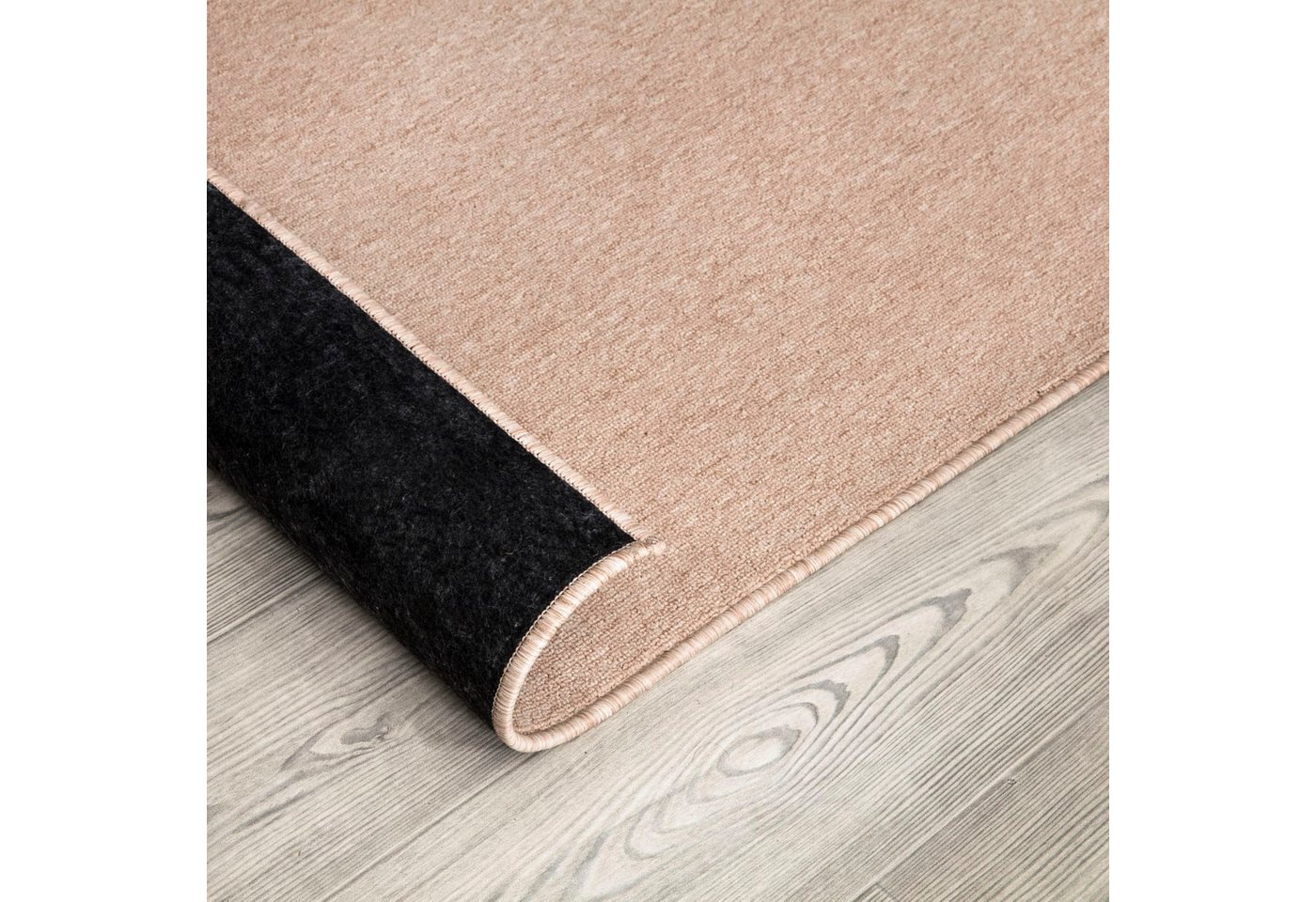 KADIMA DESIGN Teppich waschmaschinenwaschbar Unifarben Küche, Flur Waschbarer Teppich, Läufer, Höhe: 8 mm, Florhöhe: 4 mm, 100% Polypropylen, Rechteckig, 80x150cm, Beige Bild 5