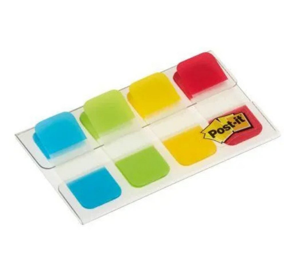 Post-it® Haftnotizblock Post-it® Index Strong Haftmarker 4×10 Streifen, Ideal zum farbigen Markieren und Strukturieren
