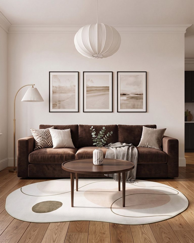 Mazovia Designteppich Designteppich Modern Abstrakt Wohnzimmer, Esszimmer, Schlafzimmer, 80 x 150 cm, Fußbodenheizung