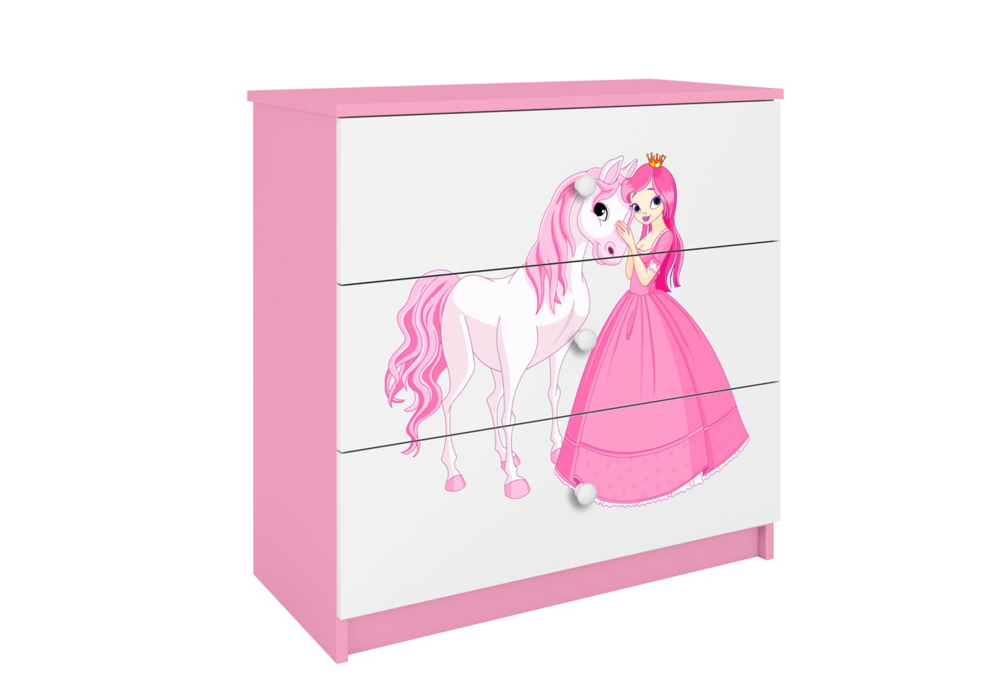 Raumhirsch Furniture Kinderregal Kinderkommode mit Motiven für Mädchen, Spielzeugregal mit Schubladen - Kinderzimmermöbel, stabile Konstruktion, kindgerecht, verschiedene Farben & Designs Bild 2