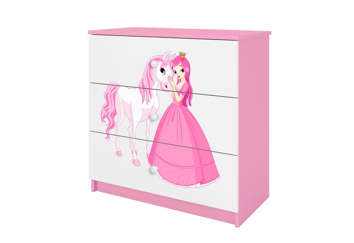 Raumhirsch Furniture Kinderregal Kinderkommode mit Motiven für Mädchen, Spielzeugregal mit Schubladen - Kinderzimmermöbel, stabile Konstruktion, kindgerecht, verschiedene Farben & Designs Bild 4
