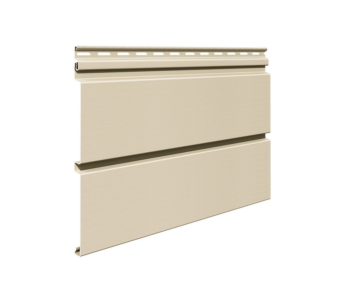 VILO Verkleidungspaneel Canadian Siding SV-05 Rundprofil 2-Brett 3,0m St. 0,75qm beige, BxL: 28,5x300 cm, 0,85 qm, (Stückweise 1 Paneel, 0,85 qm) 2-lagig, solide Beständigkeit, pflegeleicht, abwaschbar, Leichtgewicht Bild 5