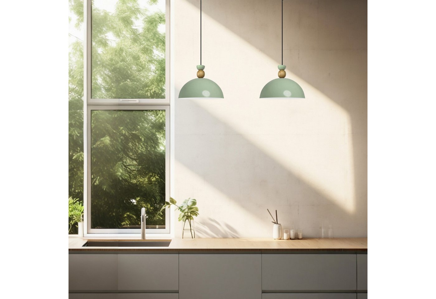 Bamyum Pendelleuchte Bamyum Yimpi Doppelleuchter Metall Moderne Pendelleuchte, ohne Leuchtmittel Bild 2