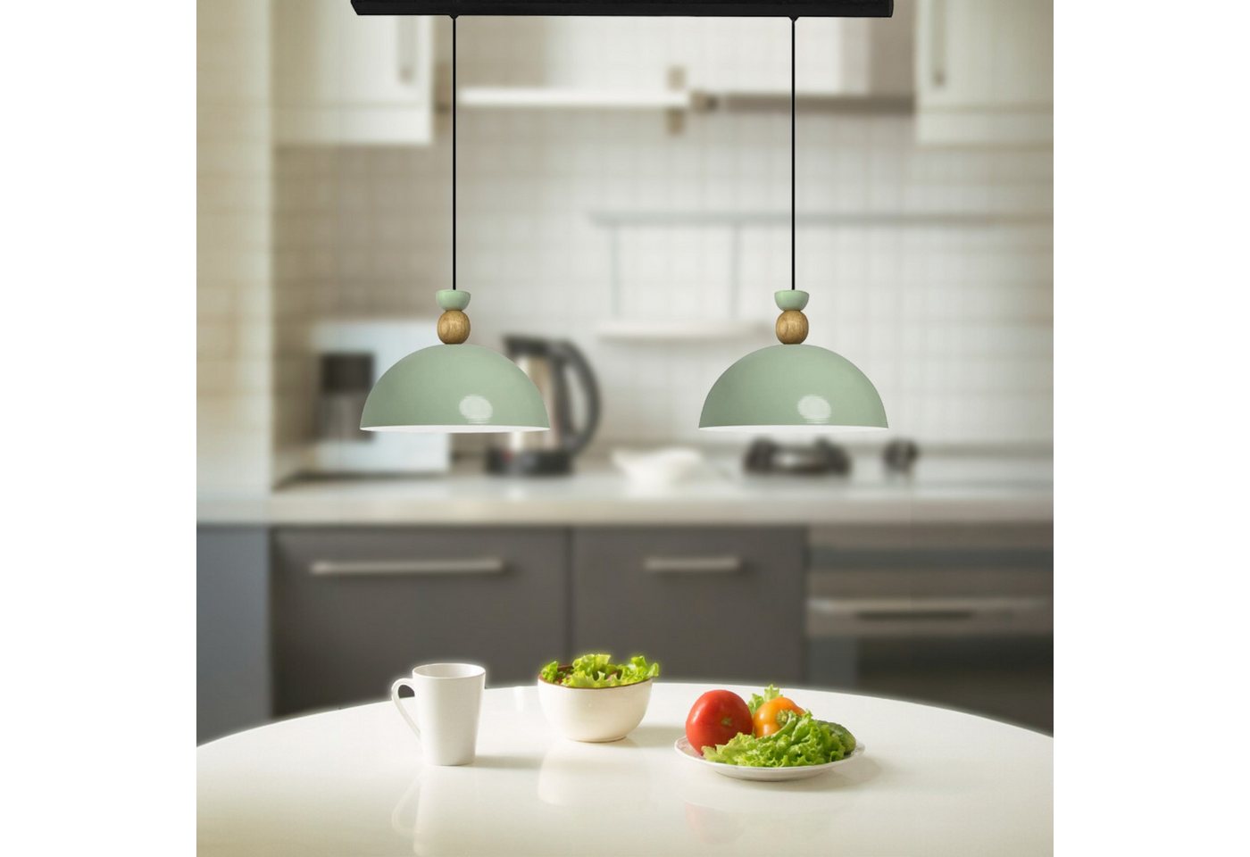 Bamyum Pendelleuchte Bamyum Yimpi Doppelleuchter Metall Moderne Pendelleuchte, ohne Leuchtmittel Bild 3