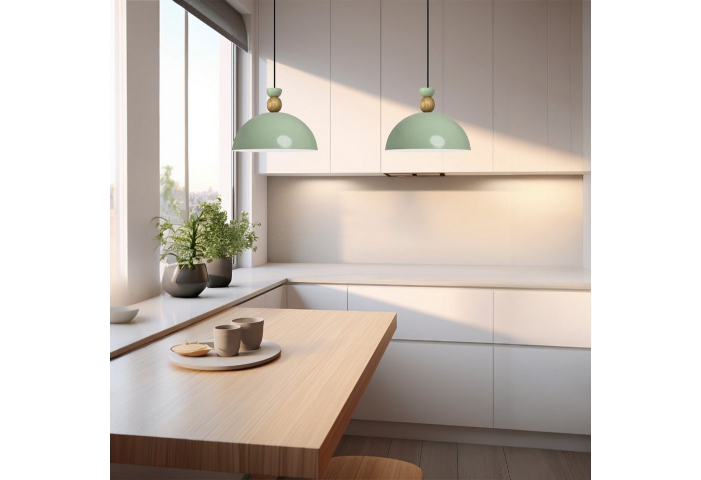Bamyum Pendelleuchte Bamyum Yimpi Doppelleuchter Metall Moderne Pendelleuchte, ohne Leuchtmittel Bild 5