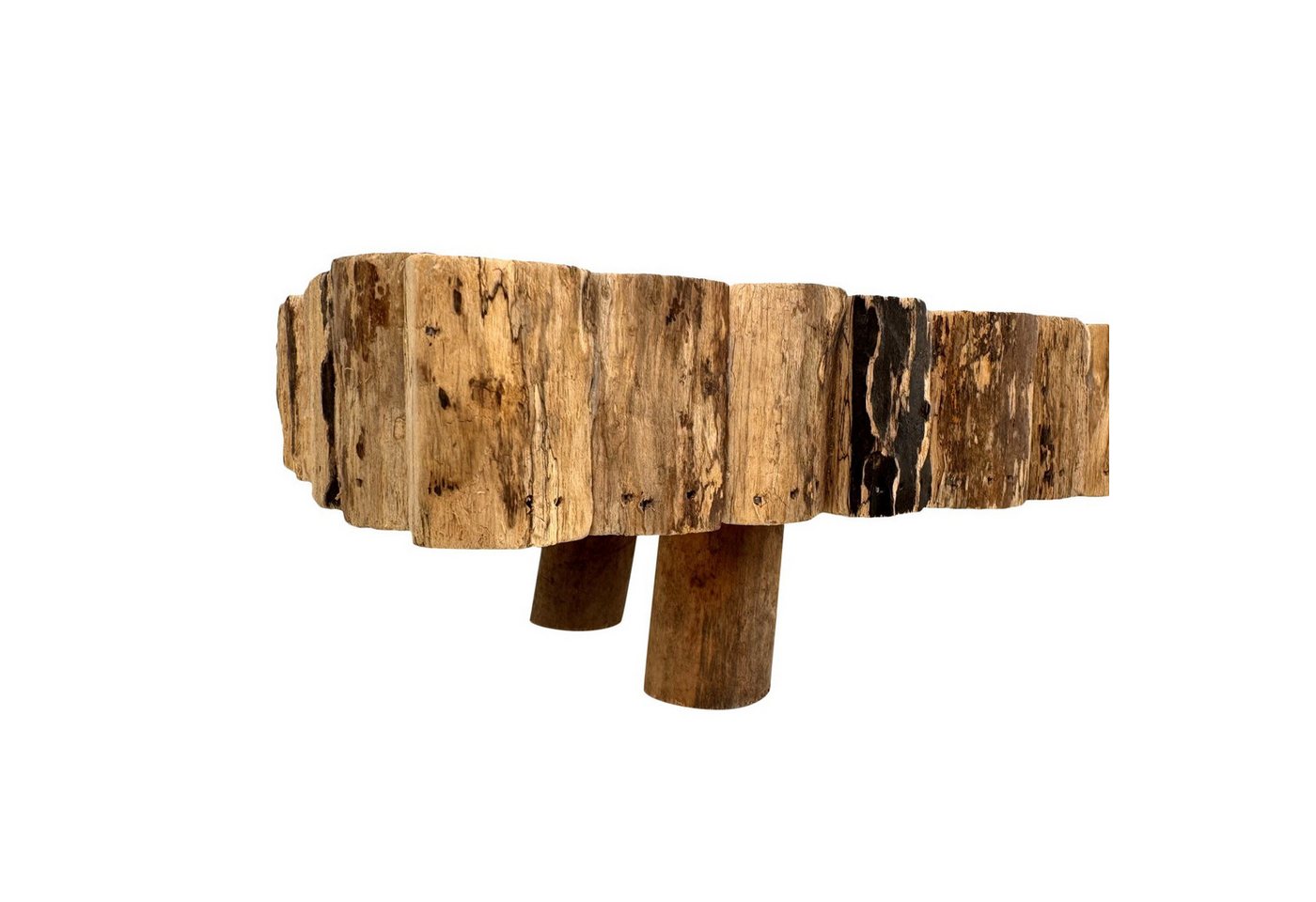 Online-Fuchs Adventskranz länglich aus Holz für Stumpenkerzen - Weihnachtsdekoration, natürlicher rustikaler Look mit zusätzlichen Dekorationsmöglichkeiten Bild 4