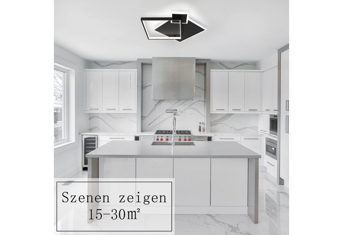 Nettlife Deckenleuchte Dimmbar Wohnzimmerlampe 50W aus Metall, LED fest integriert, Kaltweiß Neutralweiß Warmweiß, Esszimmer Küche Jugendzimmer Schlafzimmer Bild 2