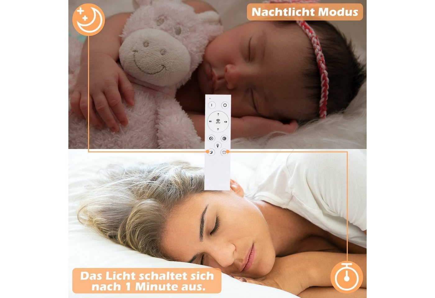 Nettlife Deckenleuchte Dimmbar Wohnzimmerlampe 50W aus Metall, LED fest integriert, Kaltweiß Neutralweiß Warmweiß, Esszimmer Küche Jugendzimmer Schlafzimmer Bild 4
