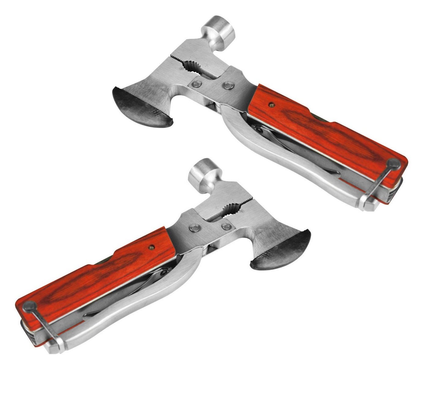 BAYLI Campinghammer 2er Set Camping Multitool mit Hammer Zange Beil Säge Schraubendreher Bild 4