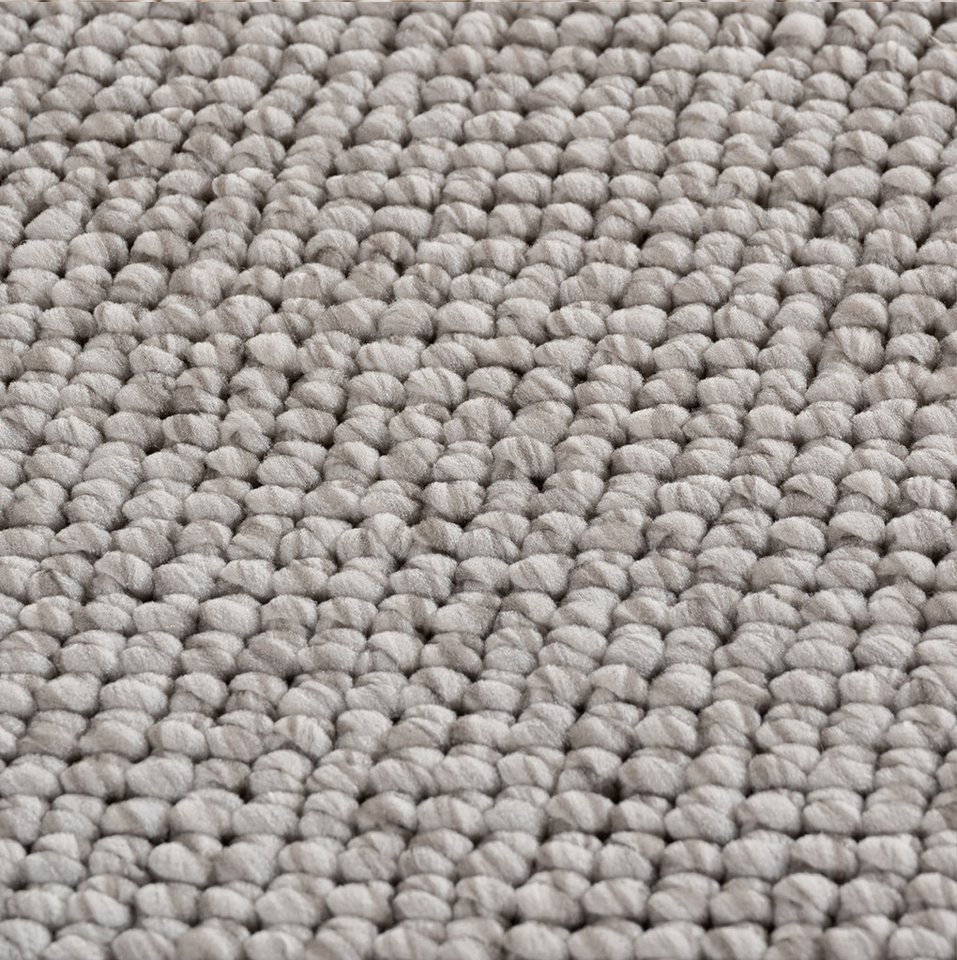 Teppium Teppich Unicolor - Einfarbig, Rund, Höhe: 20 mm, Kurzflor Schlingen Teppich Grau Boucle-Loop Wohnzimmer Teppich Bild 3