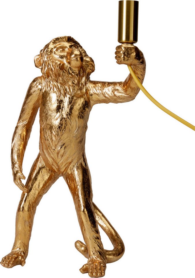 Koopman Nachttischlampe Schreibtischlampe Tischlampe Lampe Affe 45cm E14, Goldfarbend, Außergewöhnlich, Standsicher, Desgin, Tierdesign Bild 4