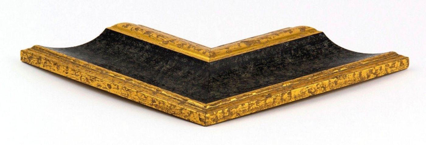 myposterframe Einzelrahmen Dysnomia Barock Edel Bilderrahmen, (1 Stück), 30x40 cm, Schwarz Gold, Echtholz Bild 3