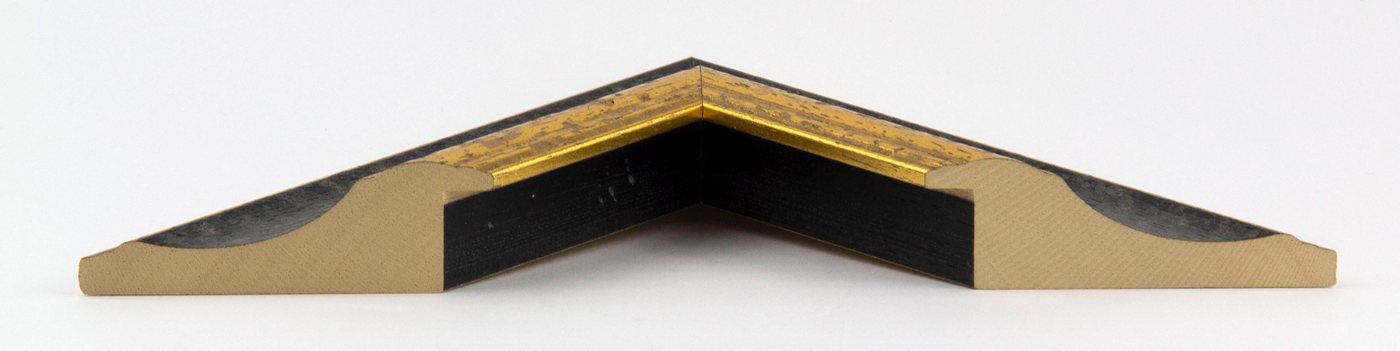 myposterframe Einzelrahmen Dysnomia Barock Edel Bilderrahmen, (1 Stück), 30x40 cm, Schwarz Gold, Echtholz Bild 4