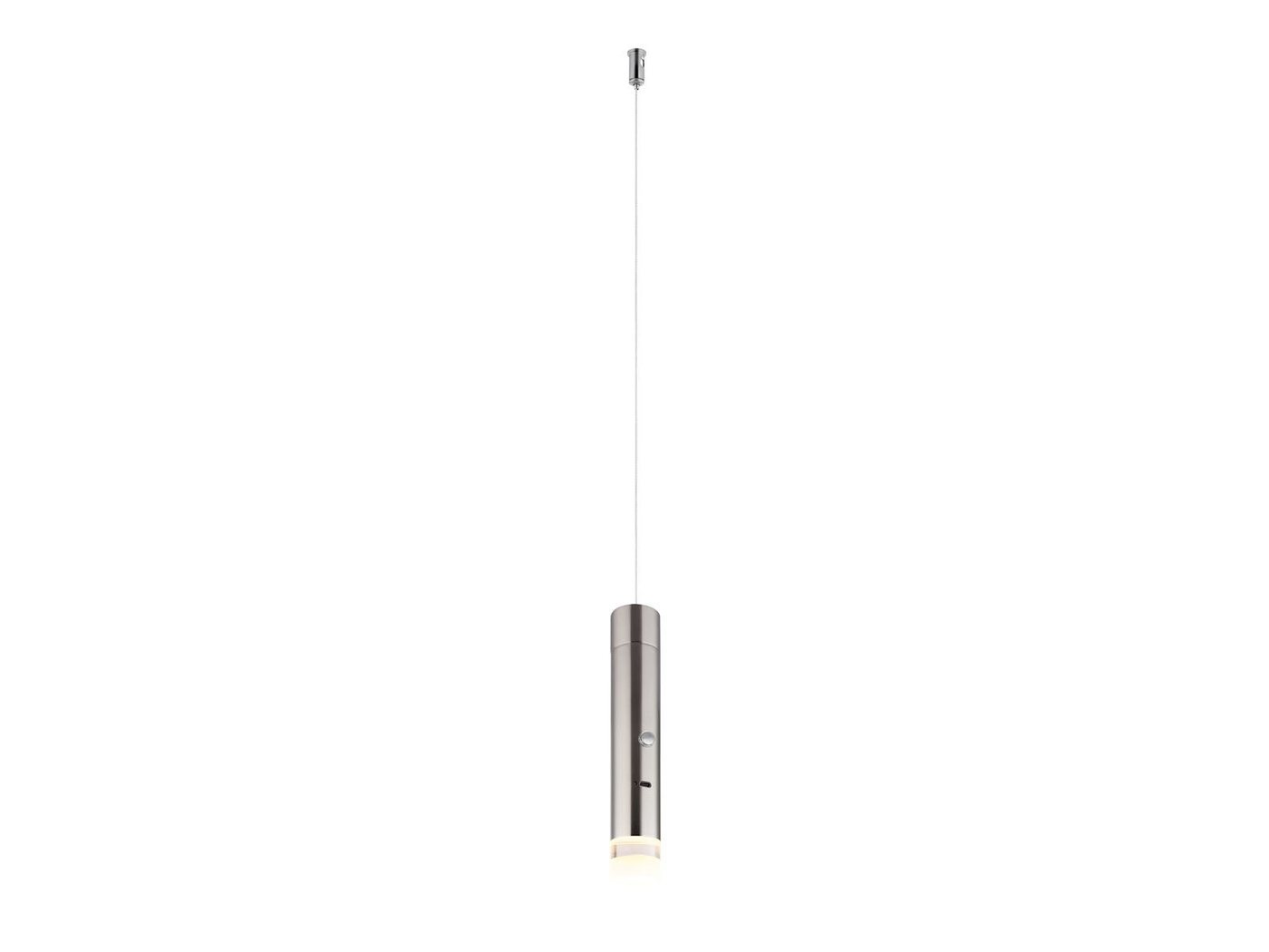 GLOBO LIGHTING LED Pendelleuchte, Dimmfunktion, LED fest integriert, Warmweiß, 2in1 Akku-Lampe Silber: Hängelampe einflammig & Taschenlampe, Ø 3,8cm Bild 2