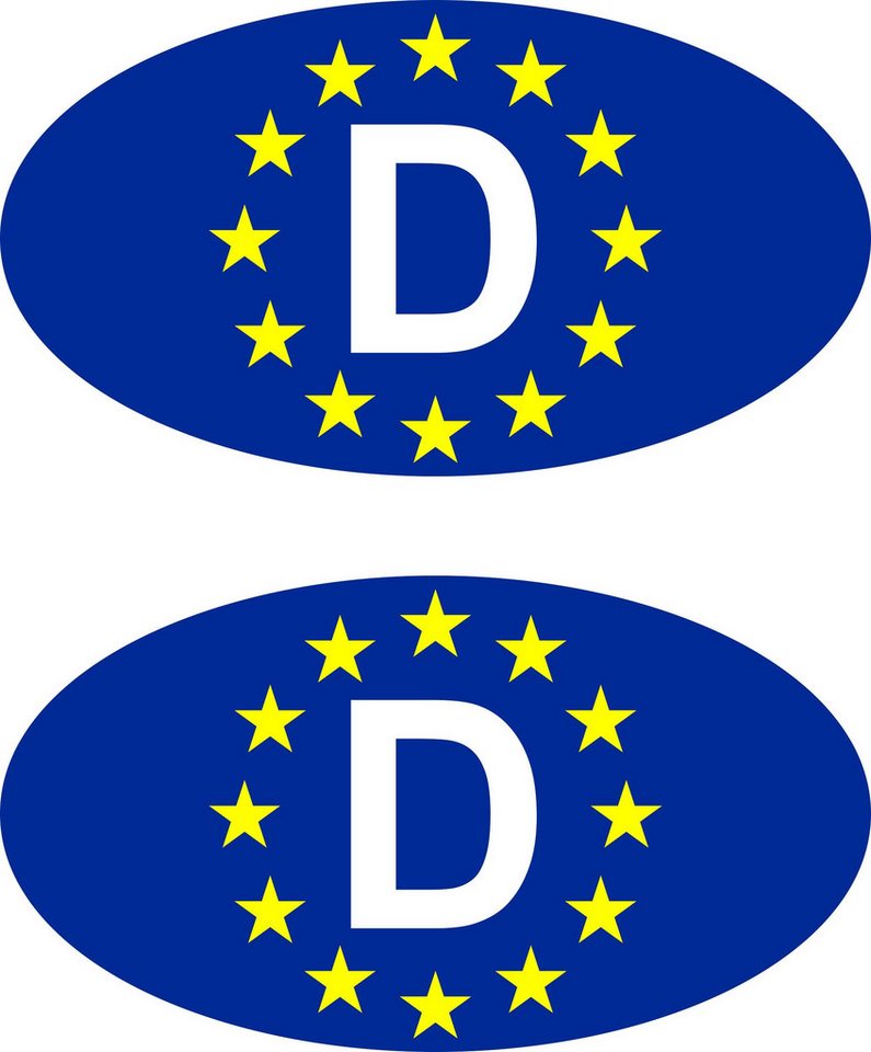Hermann Schütz Aufkleber Aufkleber Europa-D Dimension 2er-Set je 25 x 40 mm Fanartikel