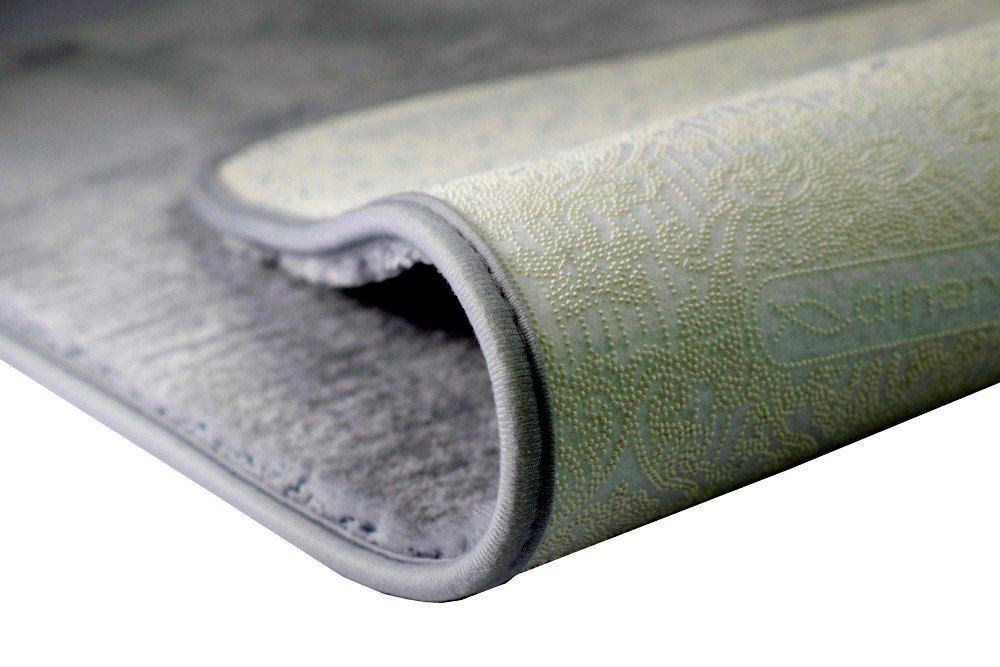Carpetia Teppich Badematte Badgarnitur Set Duschvorleger Badteppich waschbar grau, rechteckig, Höhe: 18 mm Bild 2