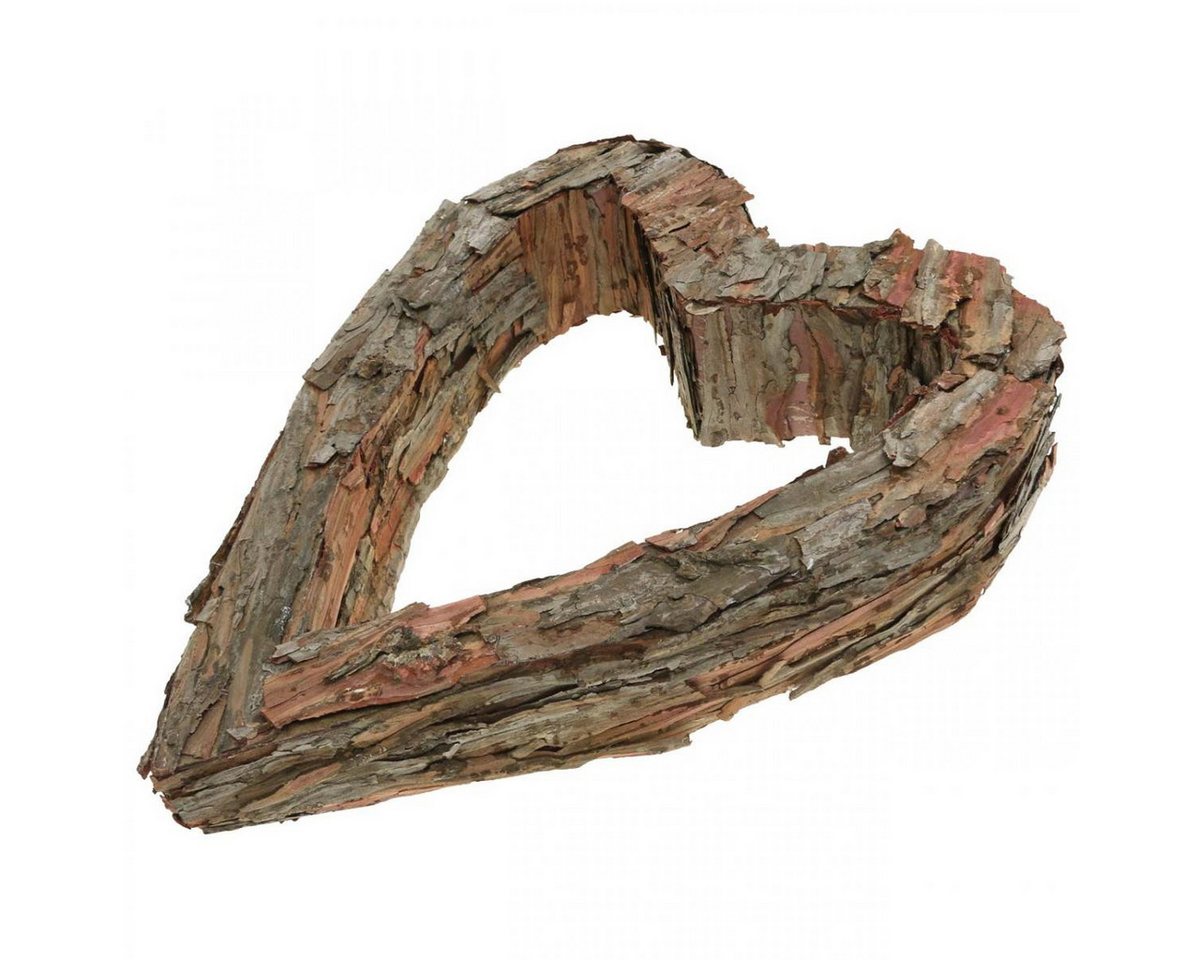 Florists Products Pflanzschale Dekoherz aus Holz mit Pinienrinde für rustikale Dekorationen