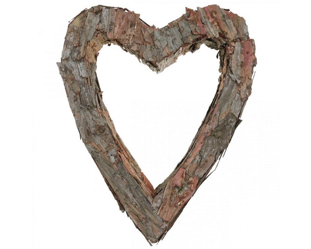 Florists Products Pflanzschale Dekoherz aus Holz mit Pinienrinde für rustikale Dekorationen Bild 3