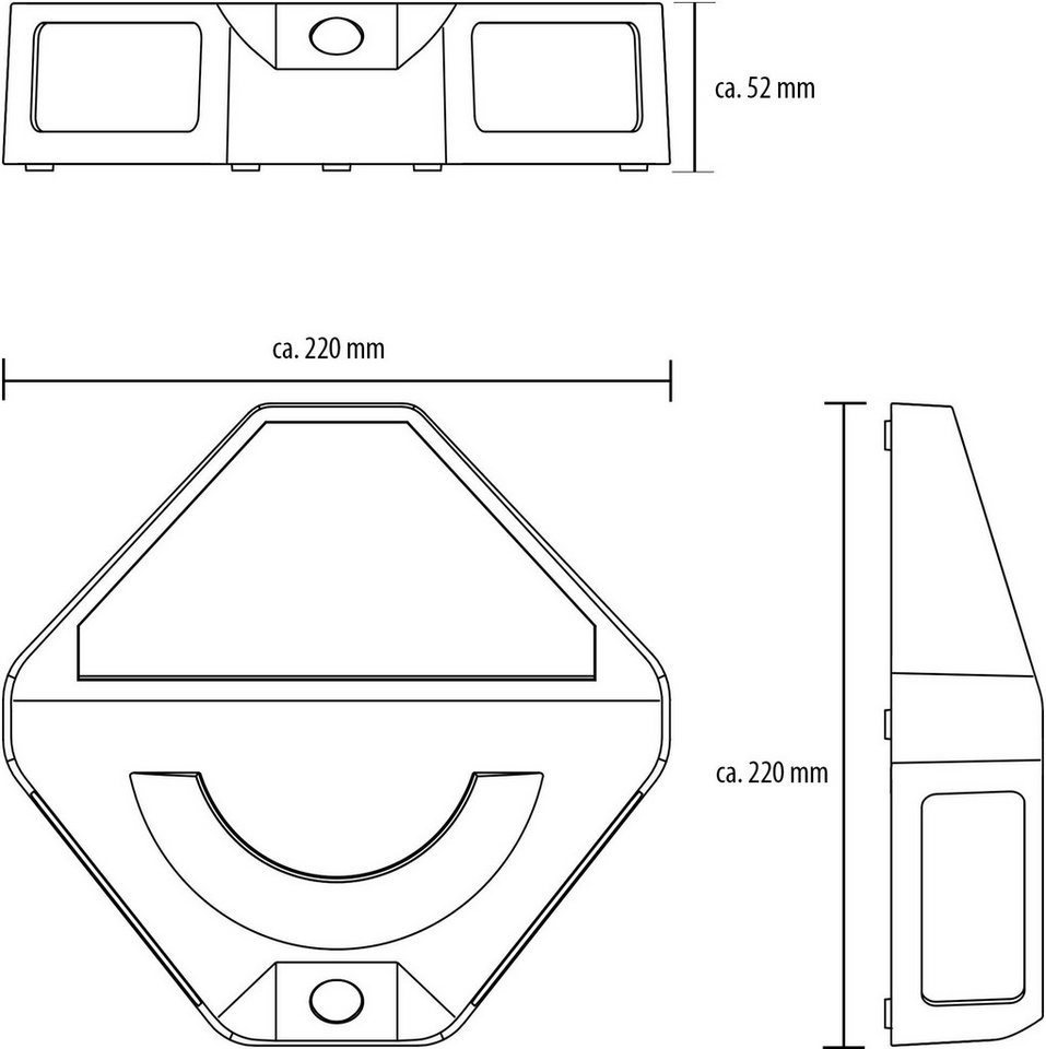 Northpoint LED Außen-Wandleuchte LED Solar Wandleuchte Außenbereich mit Dämmerungssensor