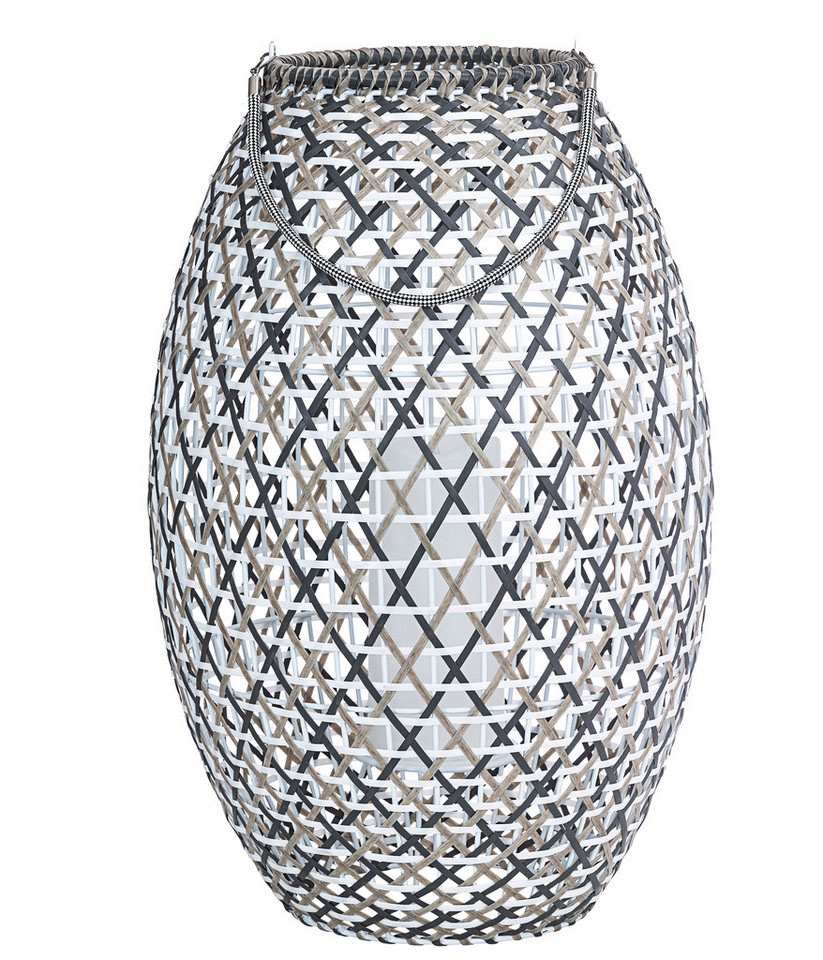 Dehner LED Solarleuchte Solar-Laterne Tamarin, Ø 41 cm, Höhe 63 cm, Metall / Kunststoff, Warmweiß, warmweißes LED-Licht mit Flackereffekt Bild 3