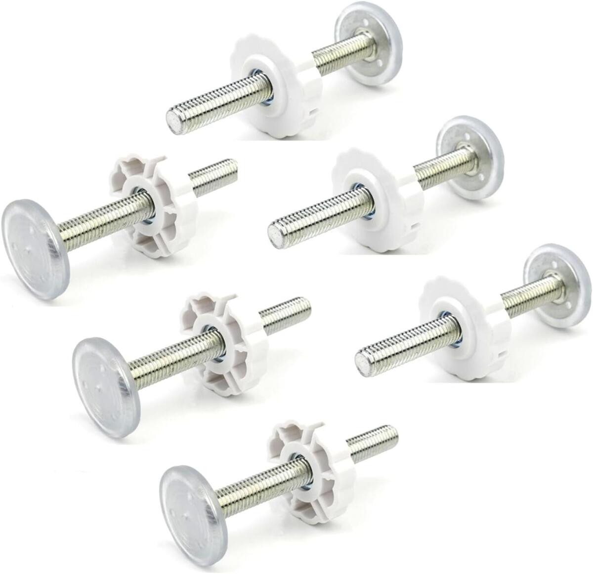 FELIXLEO Türschutzgitter Treppenschutzgitter Verlängerungsschrauben M10 100mm Weiß 6 Stück (6 St)