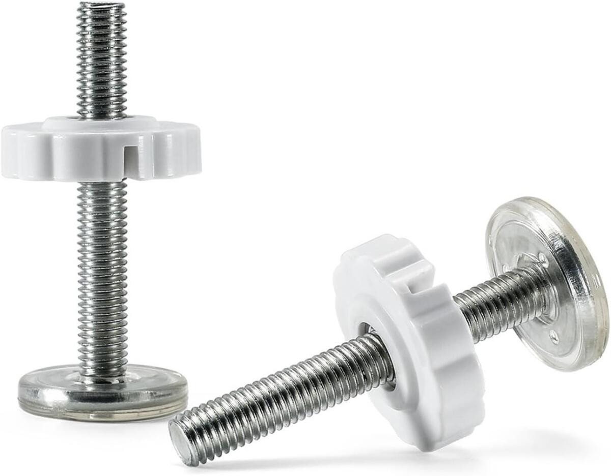 FELIXLEO Türschutzgitter Treppenschutzgitter Verlängerungsschrauben M10 100mm Weiß 6 Stück (6 St) Bild 2