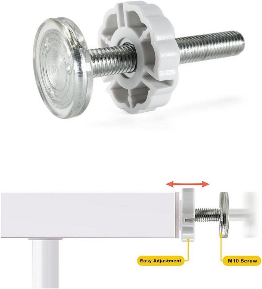 FELIXLEO Türschutzgitter Treppenschutzgitter Verlängerungsschrauben M10 100mm Weiß 6 Stück (6 St) Bild 4