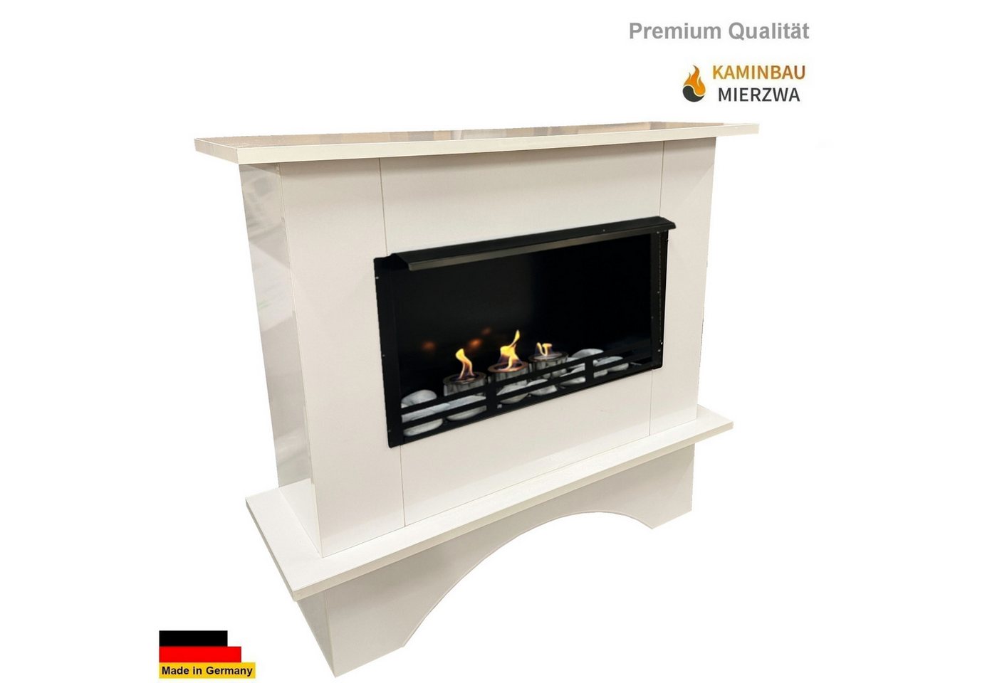 Kaminbau Mierzwa Echtfeuer-Dekokamin Nina (Inkl. 17 teiligem Set), Ethanolkamin, Gelkamin, Kaminofen Bild 2