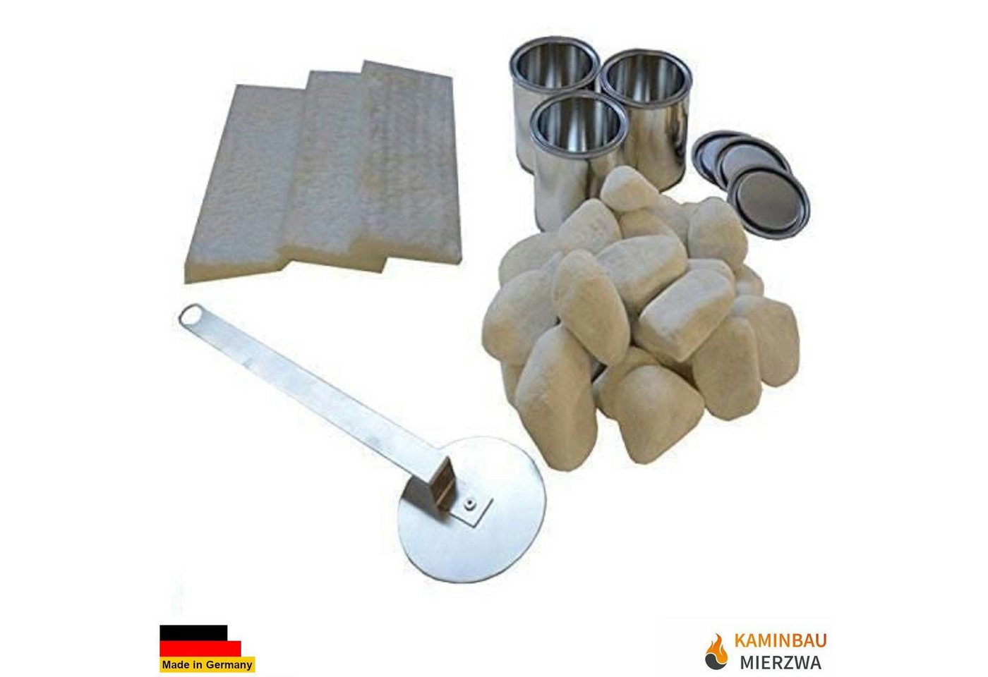 Kaminbau Mierzwa Echtfeuer-Dekokamin Nina (Inkl. 17 teiligem Set), Ethanolkamin, Gelkamin, Kaminofen Bild 4