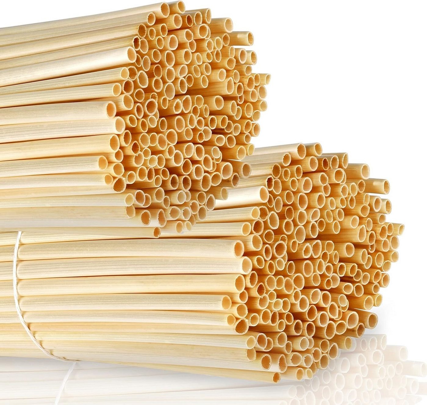 BEESI Bastelnaturmaterial 400x Bastelstroh zum Strohsterne Basteln Natur als Weihnachtsdeko, (Bastelbedarf Weihnachten Strohhalme 400-tlg), 20 cm lang Stroh Bild 4