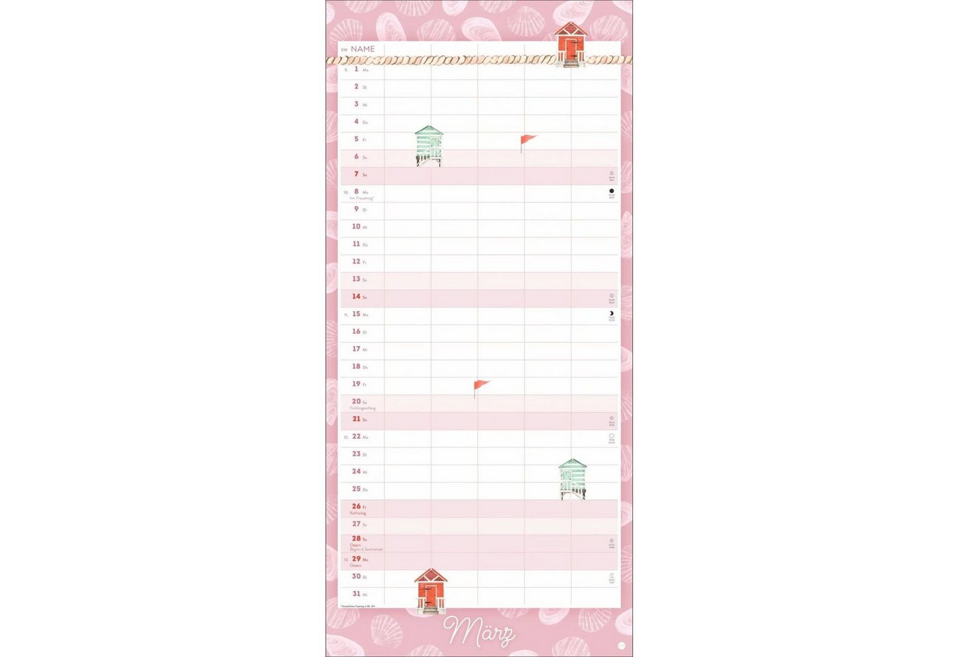 HEYE Wandkalender Meer Familie Familienplaner 2027 - Planer für alle an Deck Bild 5
