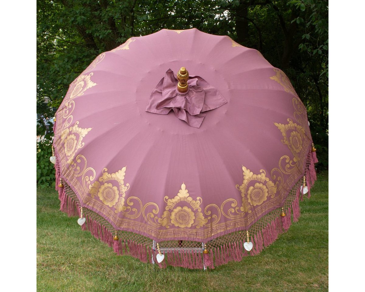 Oriental Galerie Sonnenschirm Bali Garten Sonnenschirm Mauve Model Stella 185 cm
