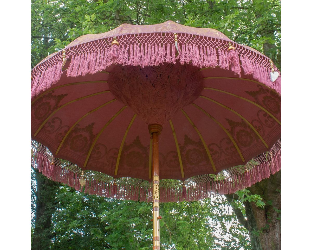 Oriental Galerie Sonnenschirm Bali Garten Sonnenschirm Mauve Model Stella 185 cm Bild 2