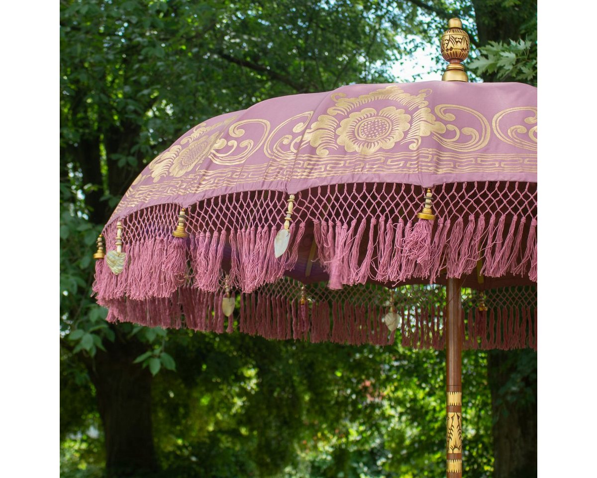 Oriental Galerie Sonnenschirm Bali Garten Sonnenschirm Mauve Model Stella 185 cm Bild 3