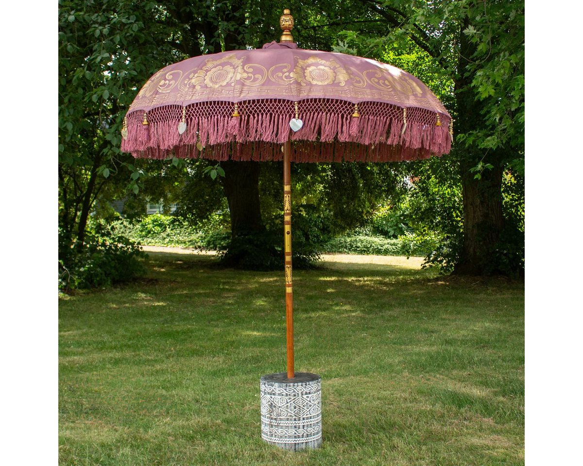 Oriental Galerie Sonnenschirm Bali Garten Sonnenschirm Mauve Model Stella 185 cm Bild 4