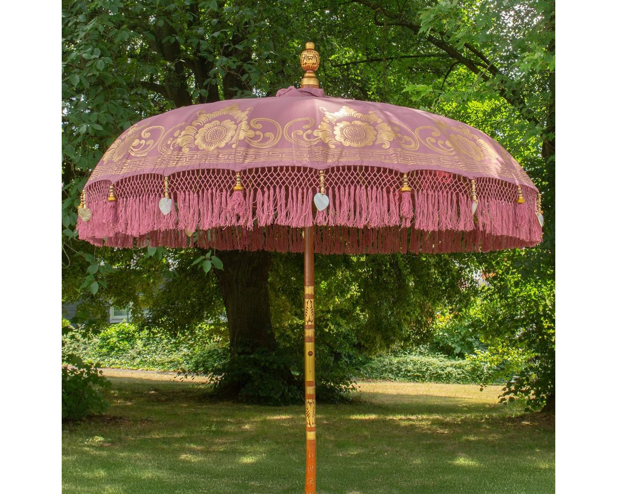 Oriental Galerie Sonnenschirm Bali Garten Sonnenschirm Mauve Model Stella 185 cm Bild 5