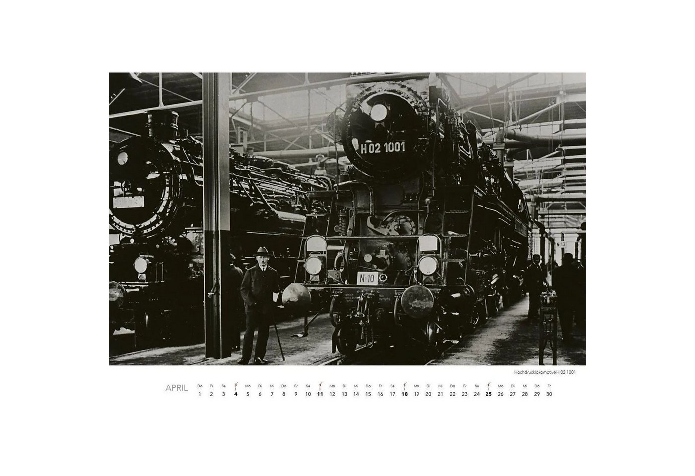 Edition Lempertz Wandkalender Historische Dampflokomotiven Kalender 2027 Bild 4