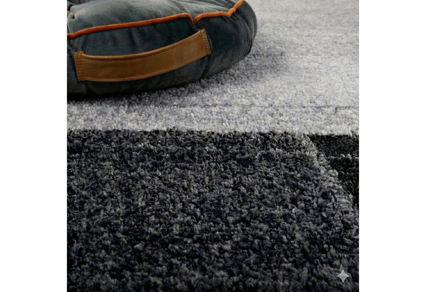 TaraCarpet Teppich Moderner Teppich Aragon 54 Bordüre, rechteckig, Höhe: 13 mm, Designer Bordüre grau Wohnzimmer Schlafzimmer Esszimmer 080X150 cm Bild 5