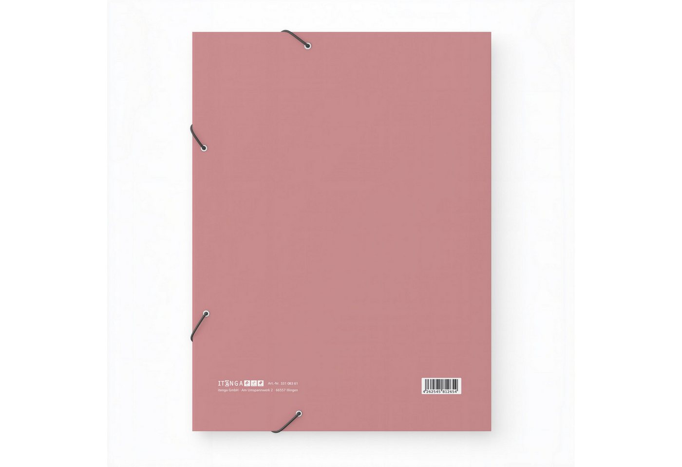 itenga Organisationsmappe itenga Gummizugmappe Sammelmappe Zeichenmappe A4 PP Motiv PASTELL ROSA