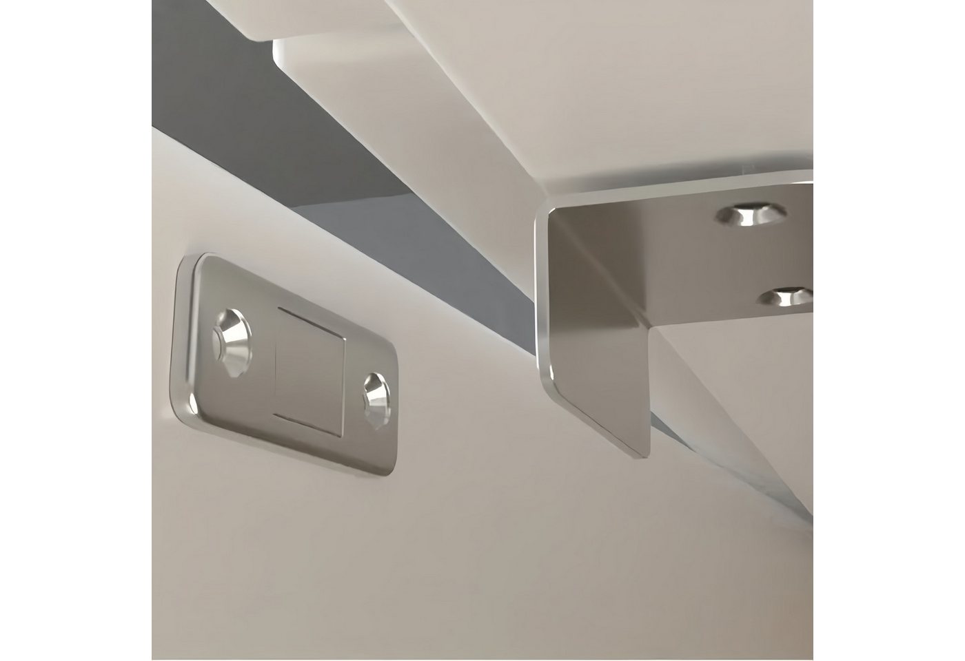 FOUORTUNATE-BEE Wandtürstopper Magnetischer Türstopper ohne Bohren für Schrank- & Zimmertüren (4 St), Unsichtbarer Türmagnet mit starkem Halt für Schiebe- & Möbeltüren Bild 5