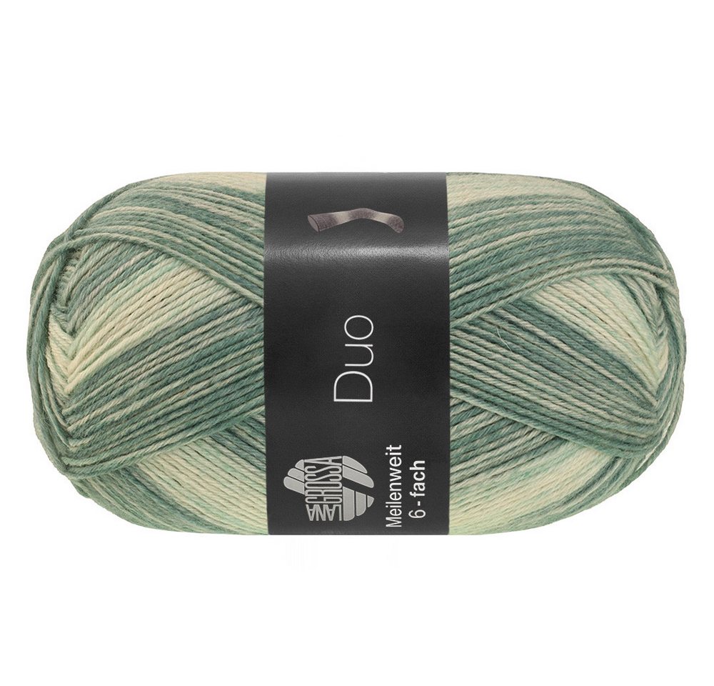 LANA GROSSA MEILENWEIT 150 g DUO strapazierfähige 6-fach Sockenwolle Häkelwolle, 390 m (Harmonische Farbverläufe erzeugen einen besonderen Socken-Look, Waschmaschinenfest und für Nadelstärke 3 bis 4 mm geeignet), 150 g