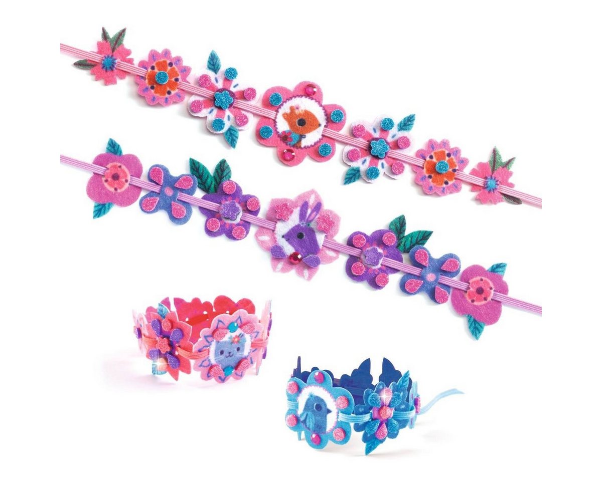 DJECO Kreativset DIY: 4 Armbänder Best Friends Bastelset für Kinder