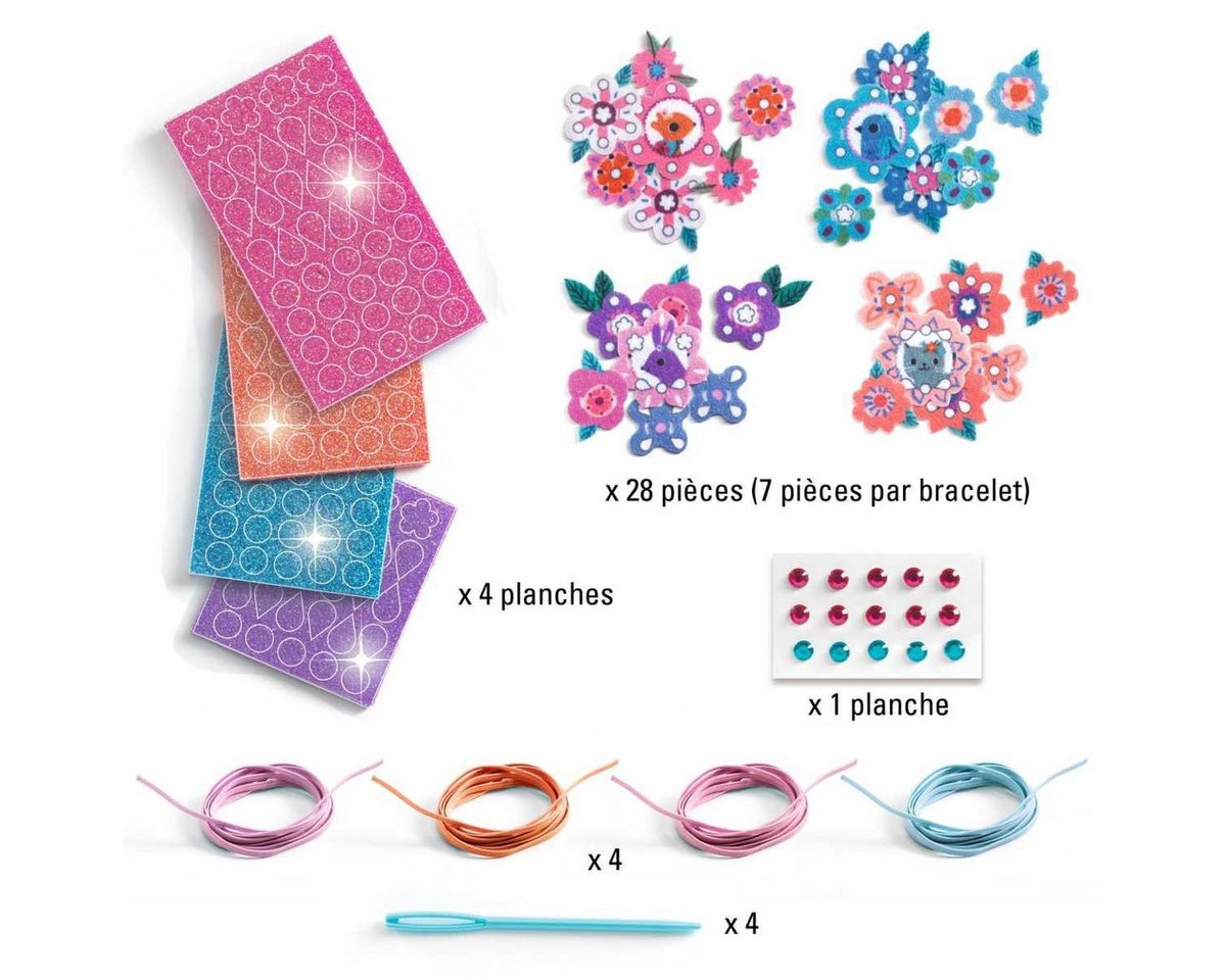 DJECO Kreativset DIY: 4 Armbänder Best Friends Bastelset für Kinder Bild 4